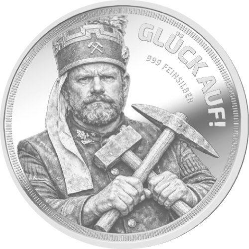 Silber-Sachsentaler "Glück Auf"